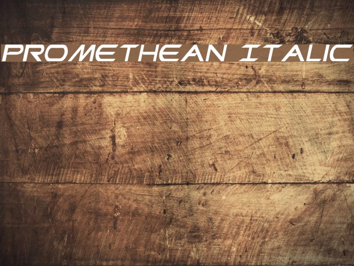 Promethean Italic Font examples