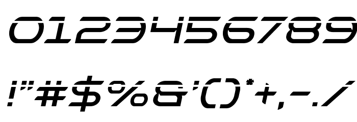Promethean Laser Italic Font OTHER CHARS