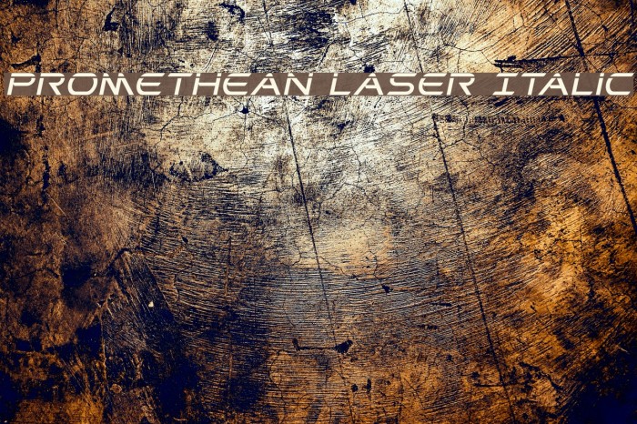 Promethean Laser Italic Font examples