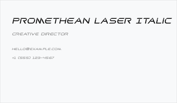 Promethean Laser Italic Business Card