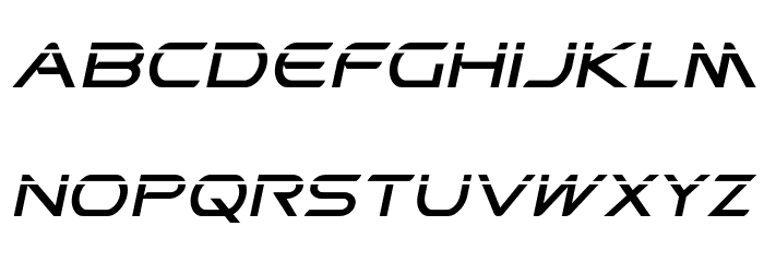 Promethean Laser Italic Font LOWERCASE