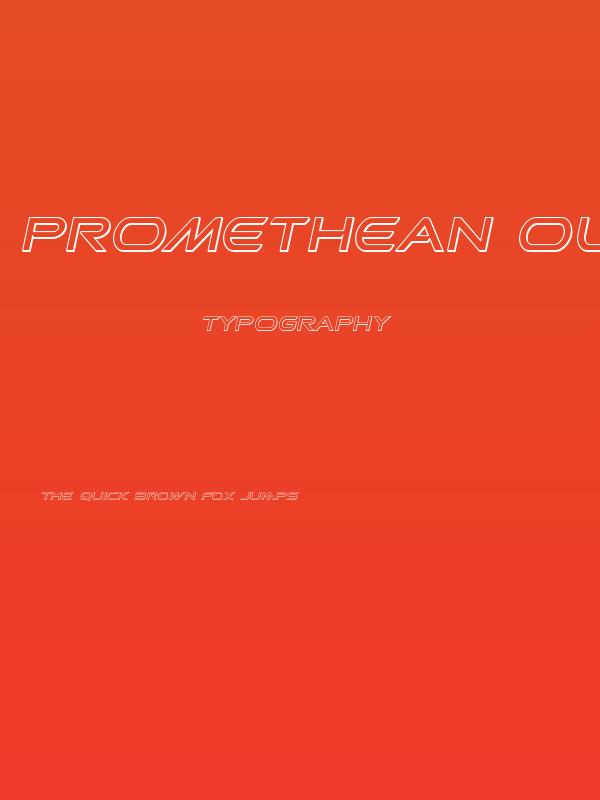 Promethean Outline Italic Poster