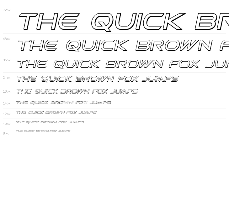 Promethean Outline Italic Waterfall