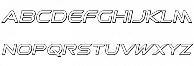 Promethean Outline Italic フォント 小文字
