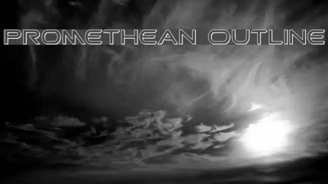 Promethean Outline Font examples