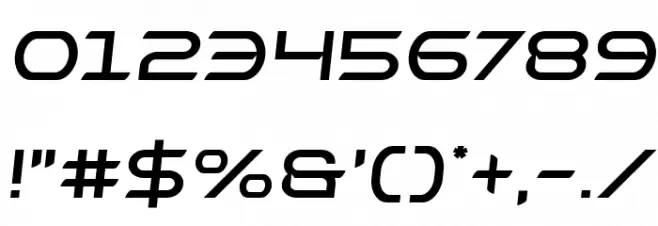 Promethean Semi-Italic Font OTHER CHARS