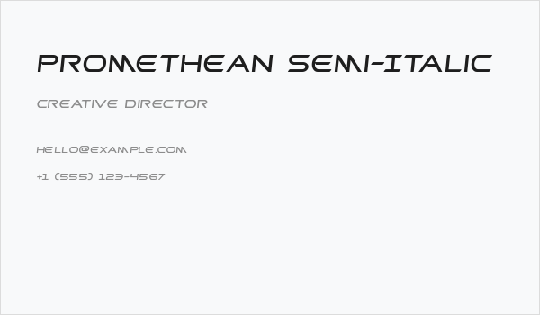 Promethean Semi-Italic Business Card