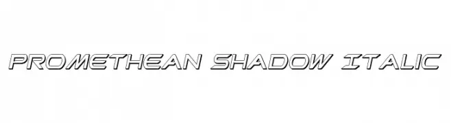 Promethean Shadow Italic  नि: शुल्क फ़ॉन्ट्स डाउनलोड