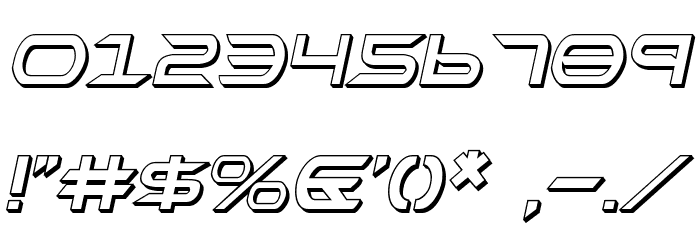 Promethean Shadow Italic Font OTHER CHARS