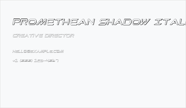 Promethean Shadow Italic Business Card
