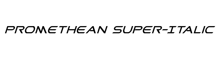 Promethean Super-Italic Font