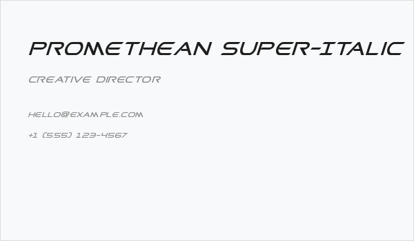 Promethean Super-Italic Business Card