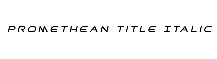 Promethean Title Italic  免费字体下载