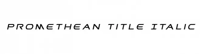 Promethean Title Italic  Скачать бесплатные шрифты