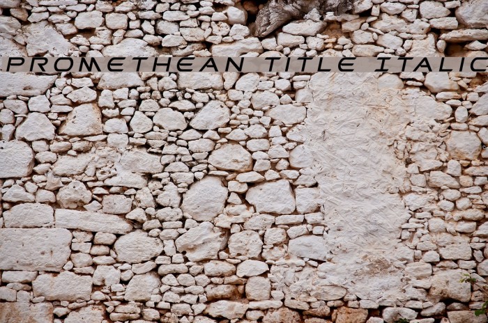 Promethean Title Italic Font examples