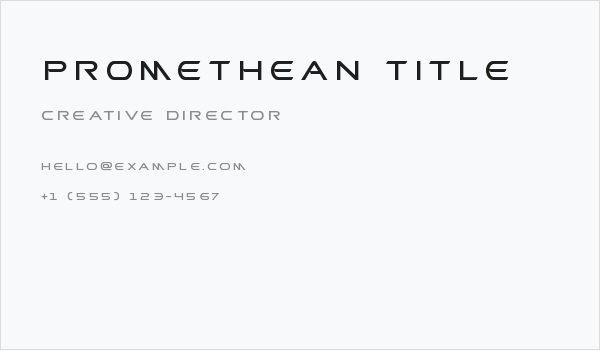 Promethean Title Business Card
