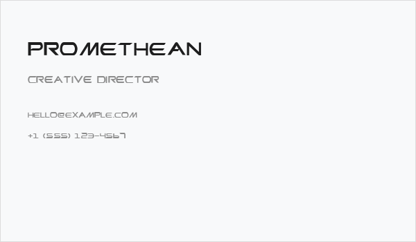 Promethean Business Card