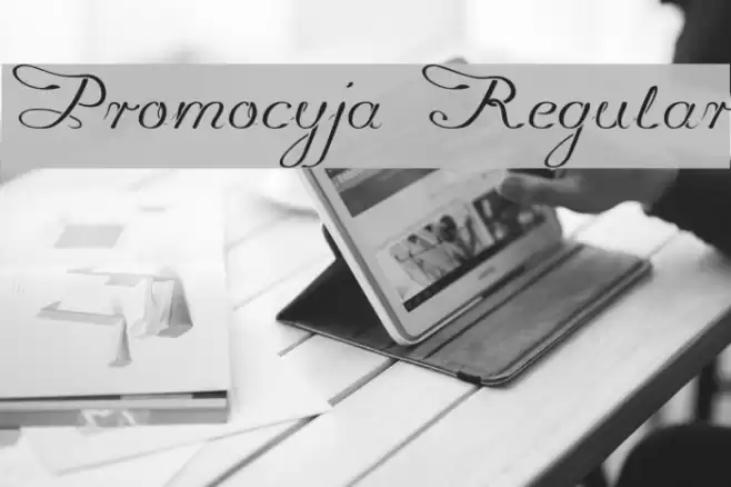 Promocyja Regular Font examples