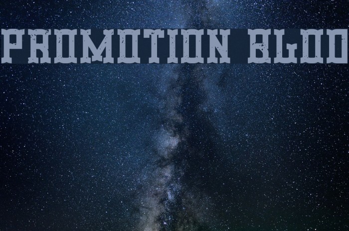 Promotion Blod Font examples