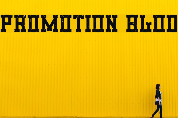 Promotion Blod Font examples