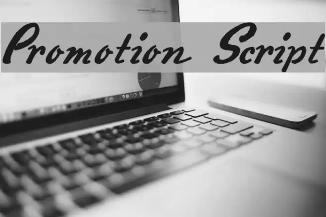 Promotion Script Font examples