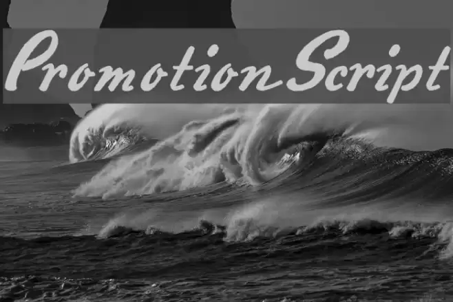 PromotionScript Font examples