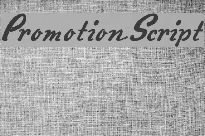 PromotionScript Font examples