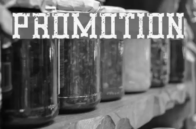 Promotion Font examples