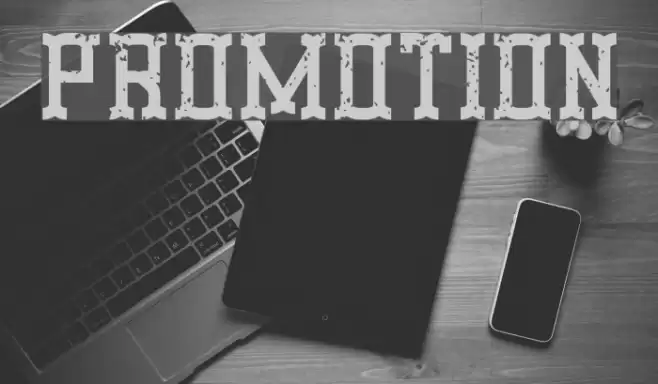 Promotion Font examples