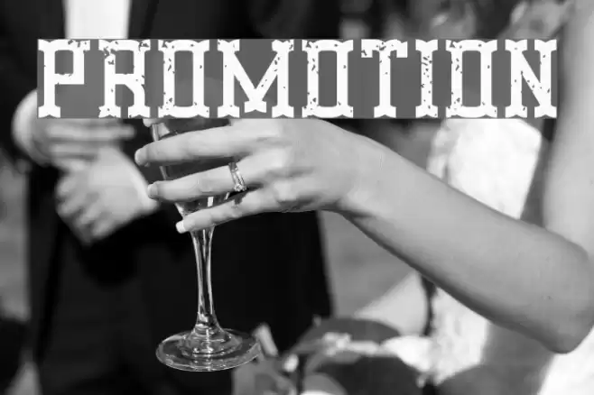 Promotion Font examples