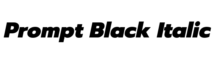 Prompt Black Italic Font