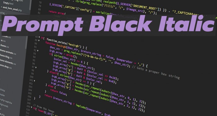 Prompt Black Italic Font examples