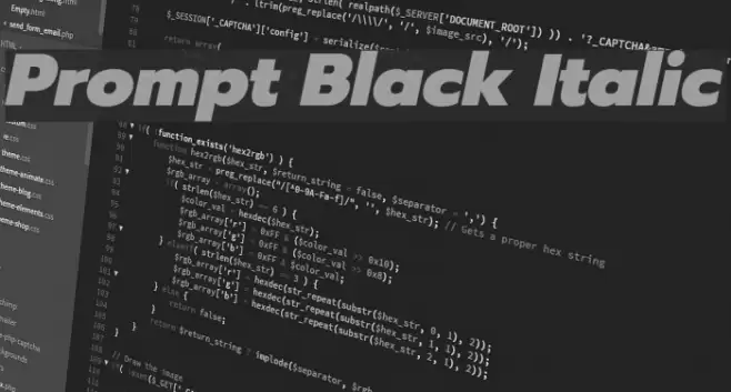 Prompt Black Italic Font examples