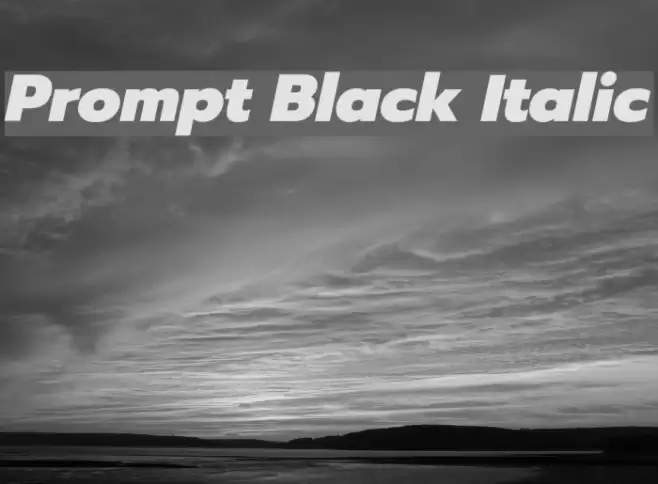 Prompt Black Italic Font examples