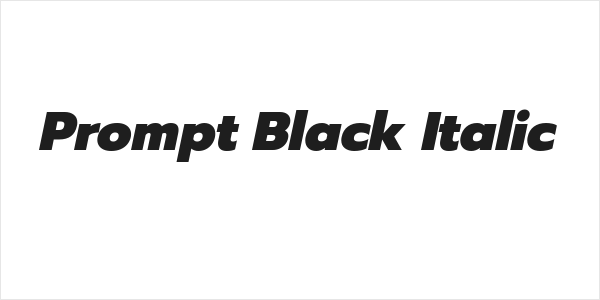 Prompt Black Italic Logo