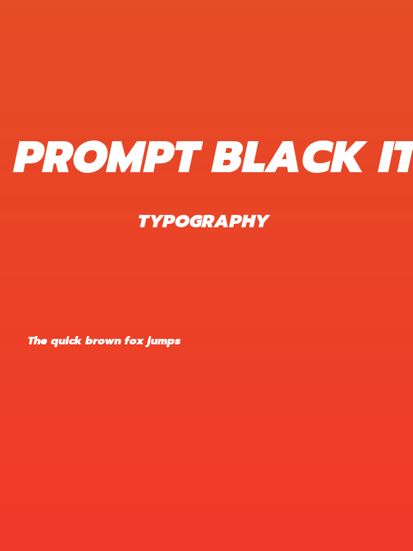 Prompt Black Italic Poster