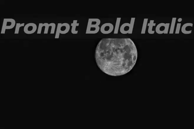 Prompt Bold Italic Font examples