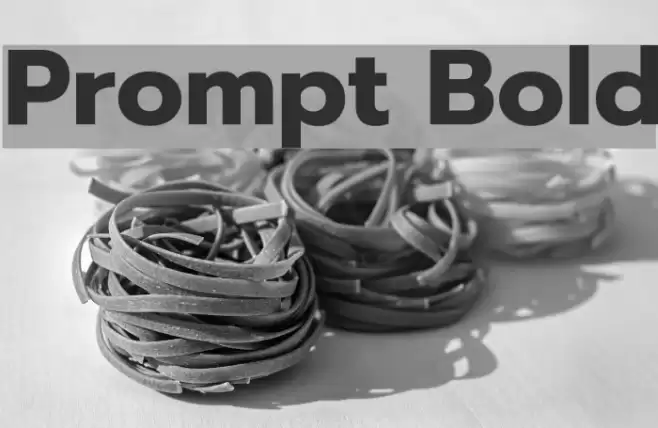 Prompt Bold Font examples