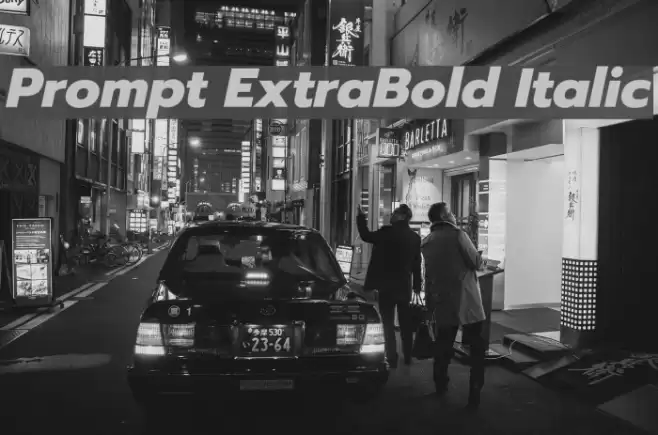 Prompt ExtraBold Italic examples