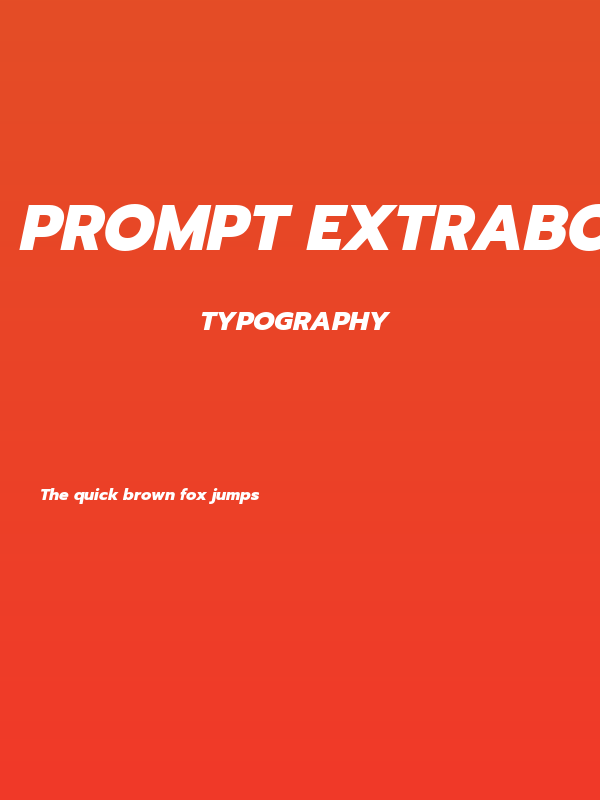 Prompt ExtraBold Italic Poster