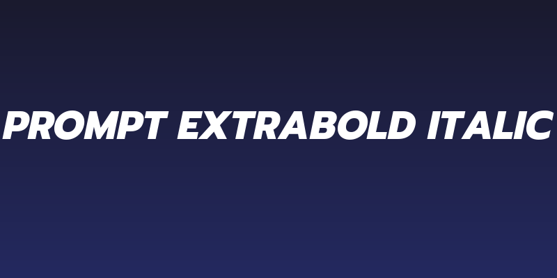 Prompt ExtraBold Italic Social Header