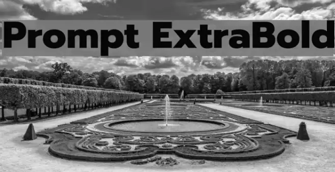 Prompt ExtraBold Polices examples