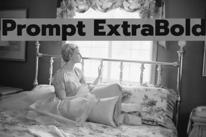 Prompt ExtraBold Polices examples