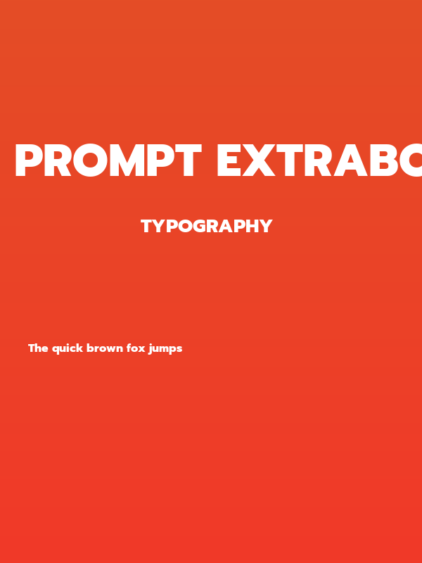 Prompt ExtraBold Poster