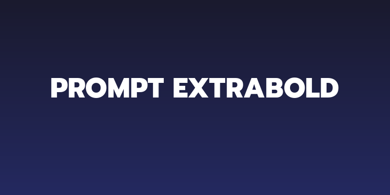 Prompt ExtraBold Social Header