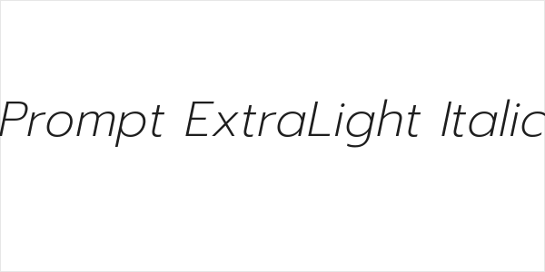 Prompt ExtraLight Italic Logo