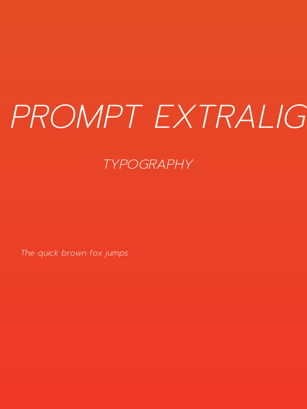 Prompt ExtraLight Italic Poster
