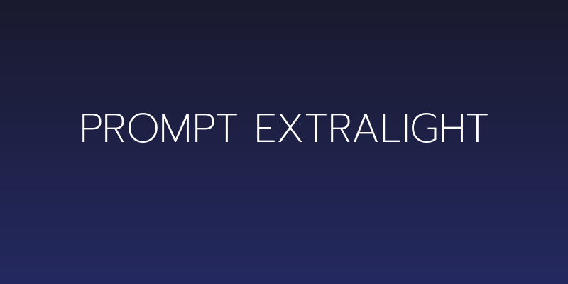 Prompt ExtraLight Social Header
