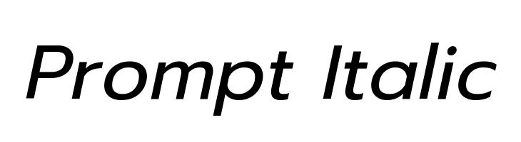 Prompt Italic Font