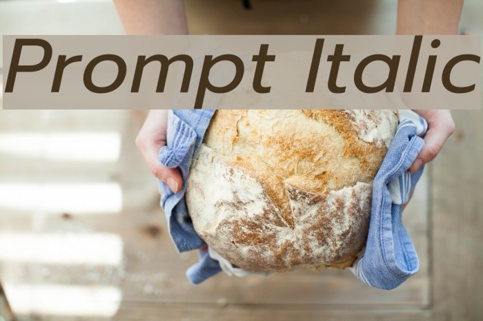 Prompt Italic Font examples